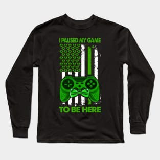 Shamrock Irish Flag Gamer Video Game Controller St Patricks Long Sleeve T-Shirt